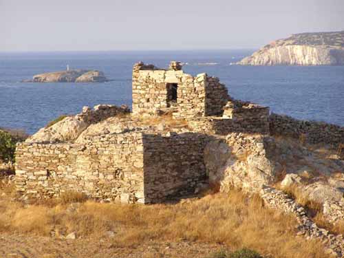 remains and view of koufonissi